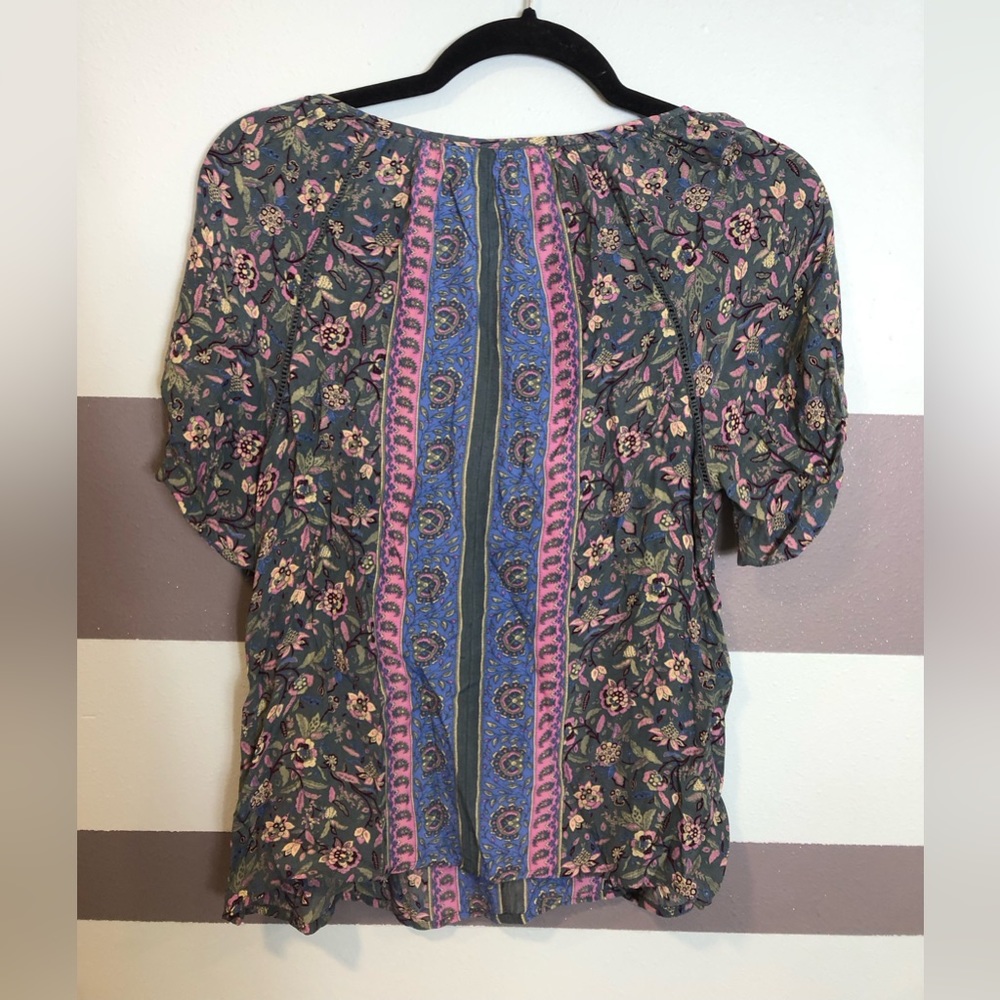 Lucky Brand Multicolored Patterned Boho Peasant B… - image 2